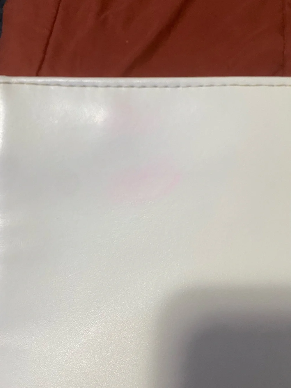 Yves Saint Laurent White Cosmetic Pouch with Gold Logo